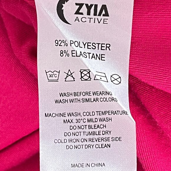 Zyia Active Spell Out Crewneck Sweater Velour Size XL Fuchsia Pink Athleisure - Picture 8 of 9